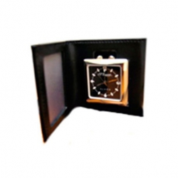 Часы Дорожные Travel Clock в черн. коже 67002